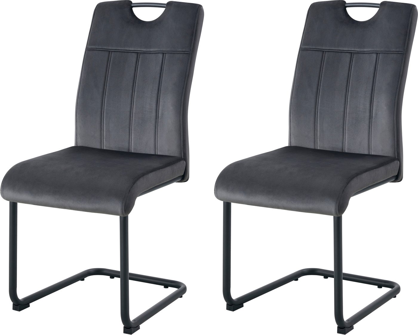 INOSIGN Esszimmerstuhl AIRDRIE, 2er Set, mit Metallgestell in matt schwarz (Set, 2 St), in verschiedenen Farben, Belsatbarkeit pro Stuhl 120 kg von INOSIGN