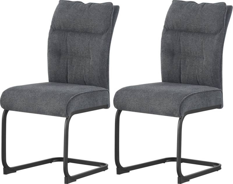 INOSIGN Esszimmerstuhl BARRIE, 2er Set, mit Metallgestell in matt schwarz (Set, 2 St), in verschiedenen Farben, Belsatbarkeit pro Stuhl 120 kg, mit Armlehne von INOSIGN