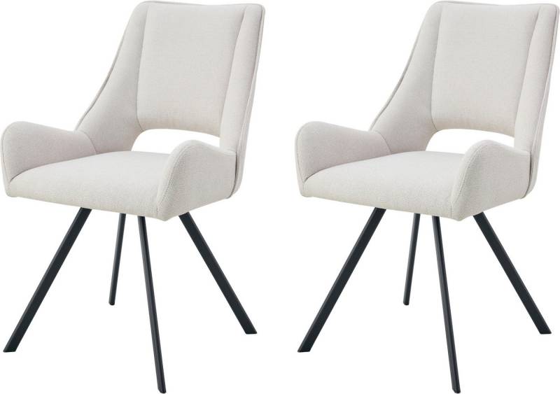 INOSIGN Esszimmerstuhl BRANDON, 2er Set, mit Metallgestell in matt schwarz (Set, 2 St), in verschiedenen Farben, Belsatbarkeit pro Stuhl 120 kg von INOSIGN