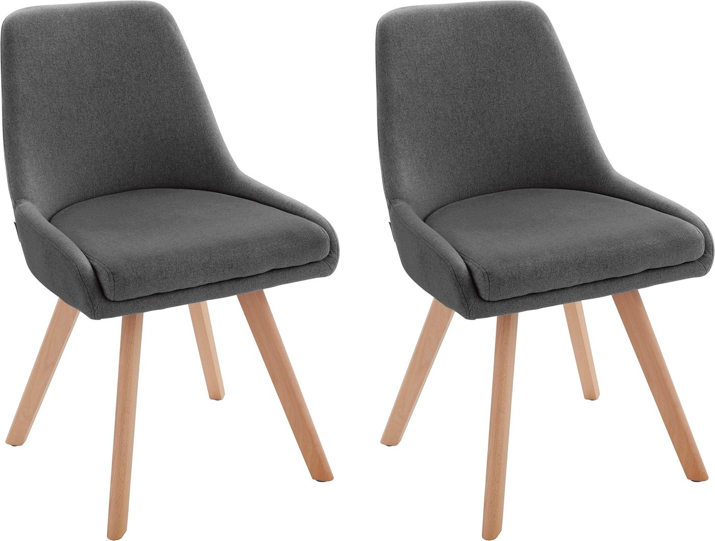 INOSIGN Esszimmerstuhl Dilla, TOPSELLER! (Set, 2 St), im 1er und 2er Set, Webstoff Bezug, Sitzhöhe 48 cm, Küchenstuhl von INOSIGN