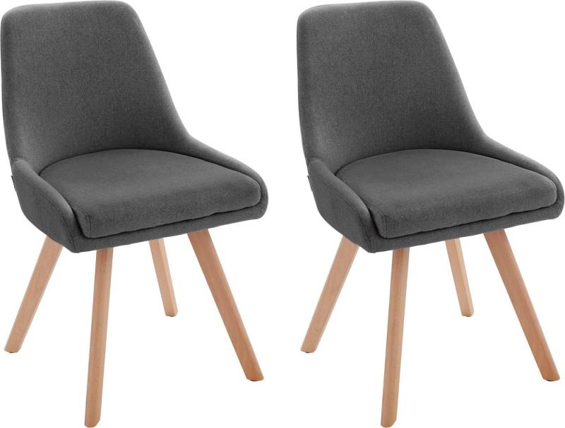 INOSIGN Esszimmerstuhl Dilla, TOPSELLER! (Set, 2 St), im 1er und 2er Set, Webstoff Bezug, Sitzhöhe 48 cm, Küchenstuhl von INOSIGN
