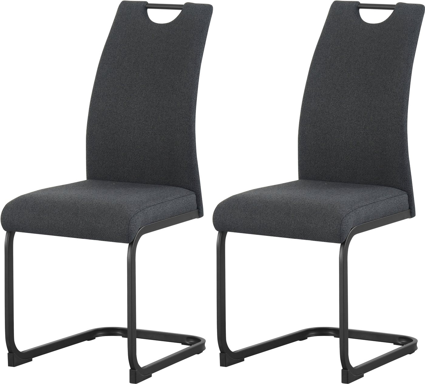 INOSIGN Esszimmerstuhl KANATA, 2er Set, mit Metallgestell in matt schwarz (Set, 2 St), in verschiedenen Farben, Belsatbarkeit pro Stuhl 120 kg von INOSIGN