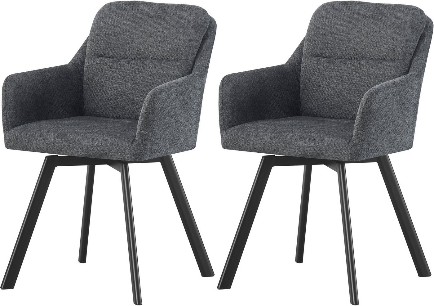 INOSIGN Esszimmerstuhl NEEPAWA, 2er Set, mit Metallgestell in matt schwarz (Set, 2 St), in verschiedenen Farben, Belsatbarkeit pro Stuhl 120 kg von INOSIGN