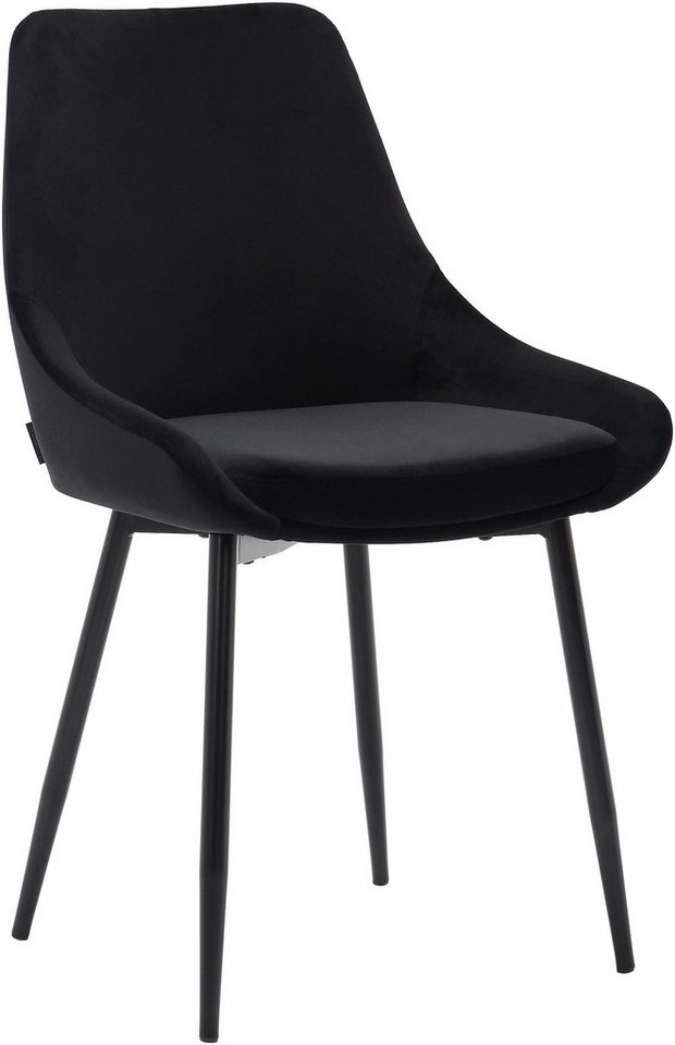 INOSIGN Esszimmerstuhl NIAM-EZST, 2er Set, schwarze Metallbeine, pflegeleichter Samtvelours Bezug von INOSIGN