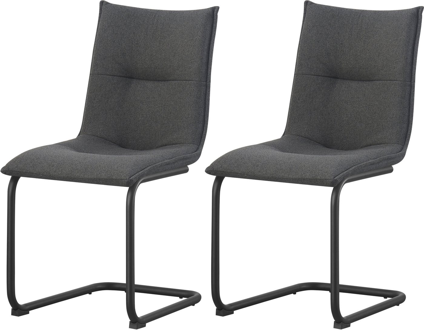 INOSIGN Esszimmerstuhl SARNIA, 2er Set, mit Metallgestell in matt schwarz (Set, 2 St), in verschiedenen Farben, Belsatbarkeit pro Stuhl 120 kg, Velour Stoff von INOSIGN