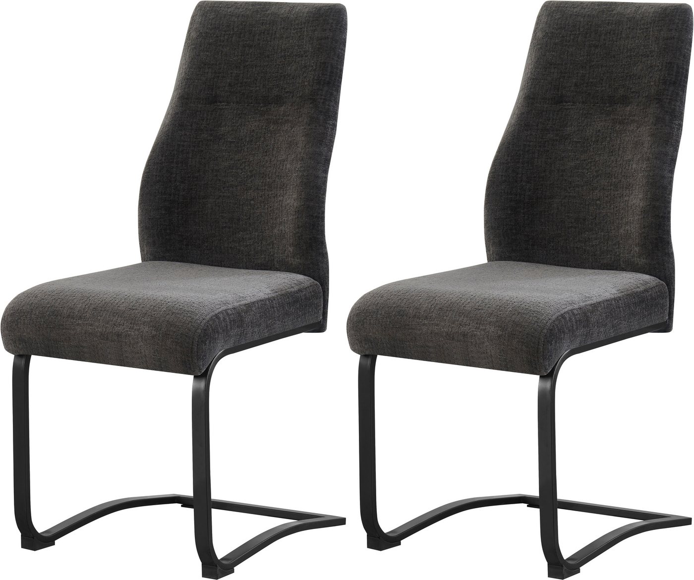 INOSIGN Esszimmerstuhl VERNON, 2er Set, mit Metallgestell in matt schwarz (Set, 2 St), in verschiedenen Farben, Belsatbarkeit pro Stuhl 120 kg von INOSIGN