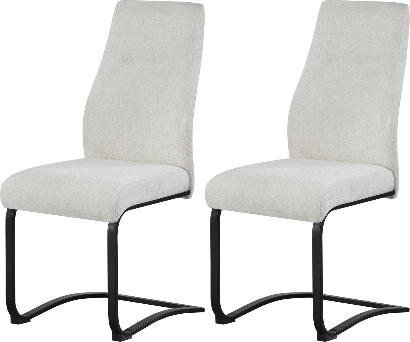 INOSIGN Esszimmerstuhl VERNON, 2er Set, mit Metallgestell in matt schwarz (Set, 2 St), in verschiedenen Farben, Belsatbarkeit pro Stuhl 120 kg von INOSIGN