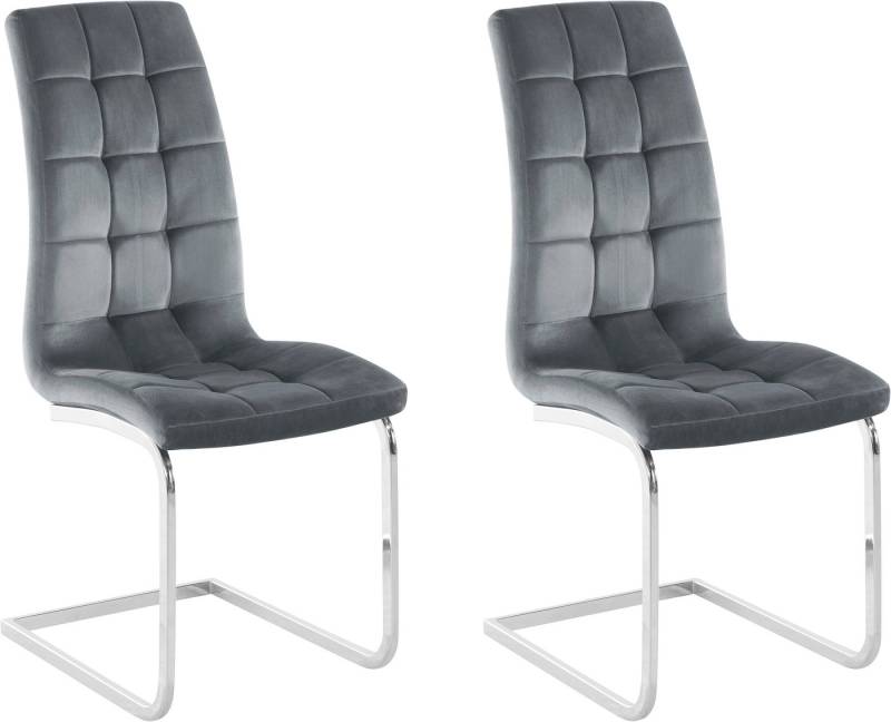 INOSIGN Freischwinger Lola (Set, 2 St), 2 oder 4 Stück, Bezug in Kunstleder oder Samtsoff, chrom Metallgestell von INOSIGN