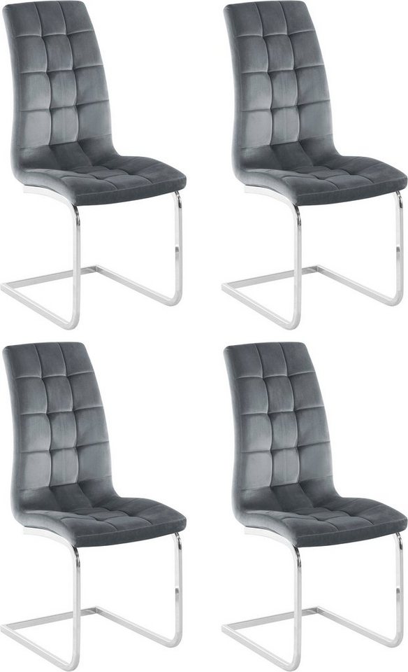 INOSIGN Freischwinger Lola (Set, 4 St), 2 oder 4 Stück, Bezug in Kunstleder oder Samtsoff, chrom Metallgestell von INOSIGN