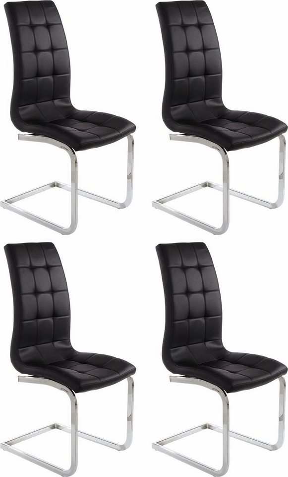 INOSIGN Freischwinger Lola (Set, 4 St), 2 oder 4 Stück, Bezug in Kunstleder oder Samtsoff, chrom Metallgestell von INOSIGN