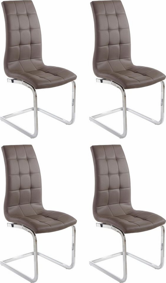 INOSIGN Freischwinger Lola (Set, 4 St), 2 oder 4 Stück, Bezug in Kunstleder oder Samtsoff, chrom Metallgestell von INOSIGN