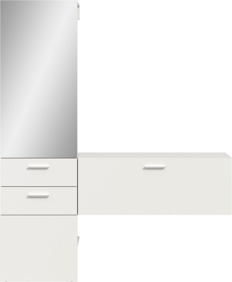 INOSIGN Garderoben-Set, (Set, 2-St), Lumo, Garderobenset Breite: 156 cm, Spiegel, 2 Schubladen, Flur, Diele von INOSIGN
