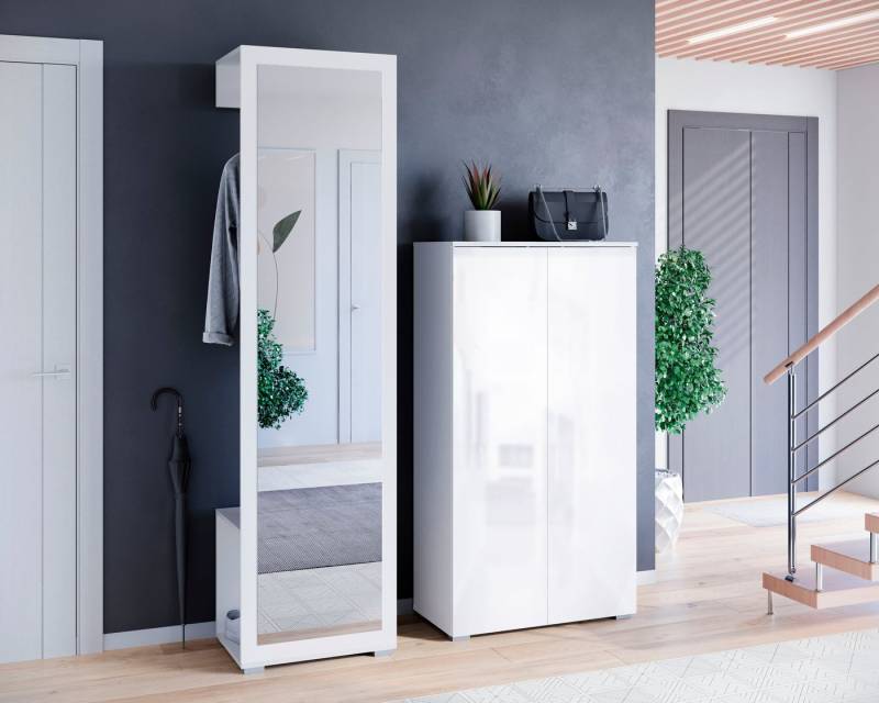 INOSIGN Garderoben-Set PARIS/ TOKYO, (Komplett-Set, 2-St), Garderoben-Set Breite 130cm, moderne grifflose Flurmöbel Kleiderstange von INOSIGN