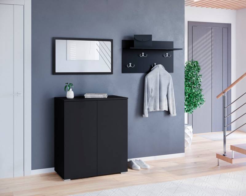INOSIGN Garderoben-Set PARIS/ TOKYO, (Komplett-Set, 3-St), Kompaktgarderobe Breite 150cm mit Spiegel für Ihren Eingangsbereich von INOSIGN