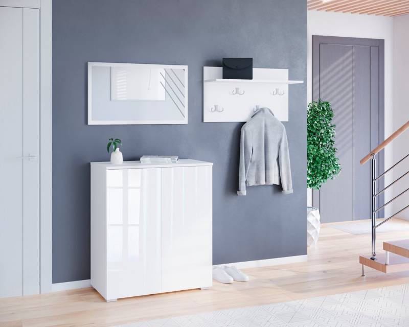 INOSIGN Garderoben-Set PARIS/ TOKYO, (Komplett-Set, 3-St), Kompaktgarderobe Breite 150cm mit Spiegel für Ihren Eingangsbereich von INOSIGN