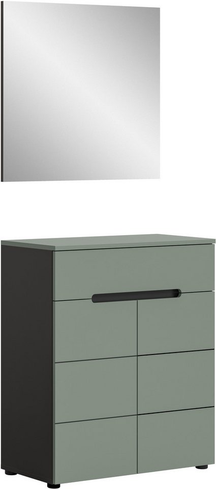 INOSIGN Garderoben-Set REHAT, TOPSELLER!, 2-teilig, Breite 80cm, individuell erweiterbar, (Set, 2-St., bestehend aus: Garderobenspiegel und Schuhkommode), Garderobenkombination, Kombination, Set, Flurgarderobe, Diele von INOSIGN