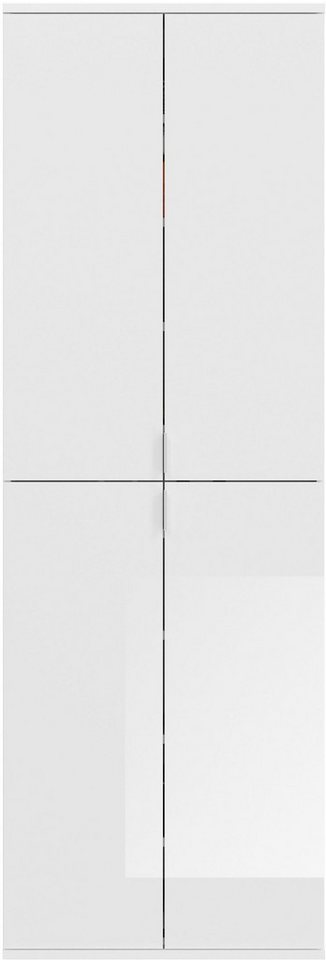 INOSIGN Garderoben-Set Trondheim, Breite 122 cm, best. aus 2 Schränken, 8 Türen, 18 Fächer, (Set, 2-St), inkl. ausziehbarer Kleiderstange, Garderobenschrank, Kleiderschrank von INOSIGN