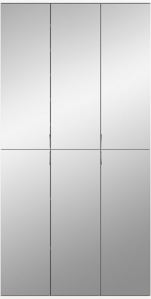 INOSIGN Garderoben-Set Trondheim, 91 cm, best. aus 2 Schränken, 6 Spiegeltüren, 15 Fächer, (Set, 2-St), inkl. ausziehbarer Kleiderstange, Garderobenschrank, Kleiderschrank von INOSIGN