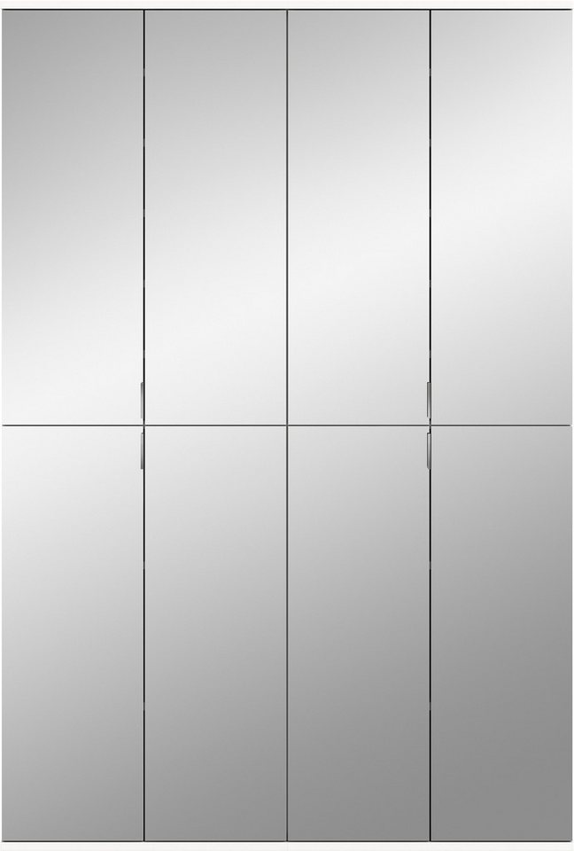INOSIGN Garderoben-Set Trondheim, Breite 122cm, best. aus 2 Schränken, 8 Türen, 18 Fächer, (Set, 2-St), inkl. ausziehbarer Kleiderstange, Garderobenschrank, Kleiderschrank von INOSIGN