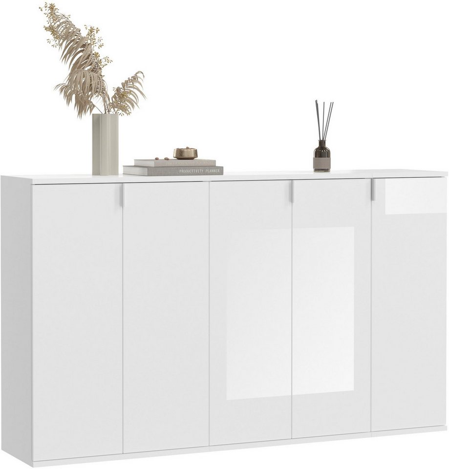 INOSIGN Garderoben-Set Trondheim, Breite 152 cm, best. aus 3 Kommoden, 5 Türen, 16 Fächer, (Set, 3-St), Kommode, Sideboard, Kommodenkombination, Kommoden Set von INOSIGN