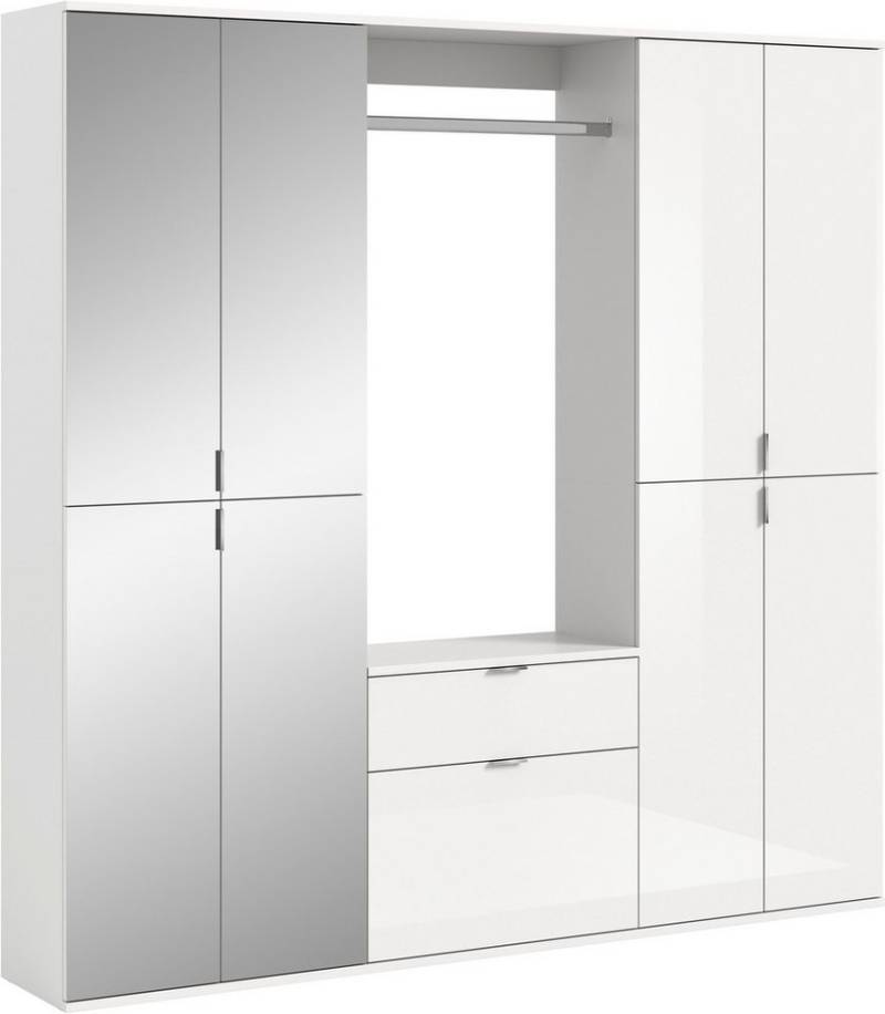 INOSIGN Garderoben-Set Trondheim, Breite 183 cm, 5-teilig, bestehend aus:, (Set, 4-St), 2x Garderobenschrank, 1 Kommode, 1 Garderobenstange, 1 Ablageboden von INOSIGN