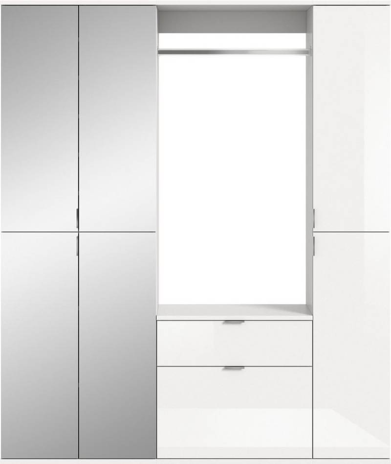 INOSIGN Garderoben-Set Trondheim, Breite 152 cm, 5-teilig, bestehend aus:, (Set, 4-St), 2x Garderobenschrank, 1 Kommode, 1 Garderobenstange, 1 Ablageboden von INOSIGN