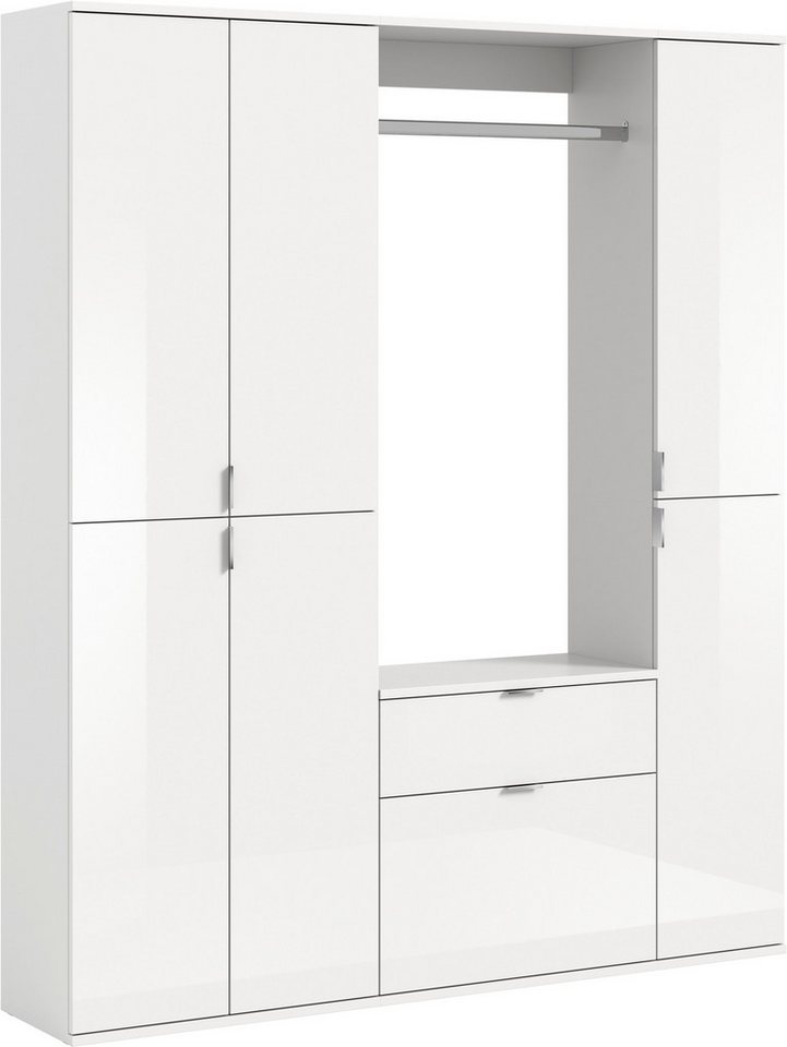 INOSIGN Garderoben-Set Trondheim, Breite 152 cm, 5-teilig, bestehend aus:, (Set, 4-St), 2x Garderobenschrank, 1 Kommode, 1 Garderobenstange, 1 Ablageboden von INOSIGN