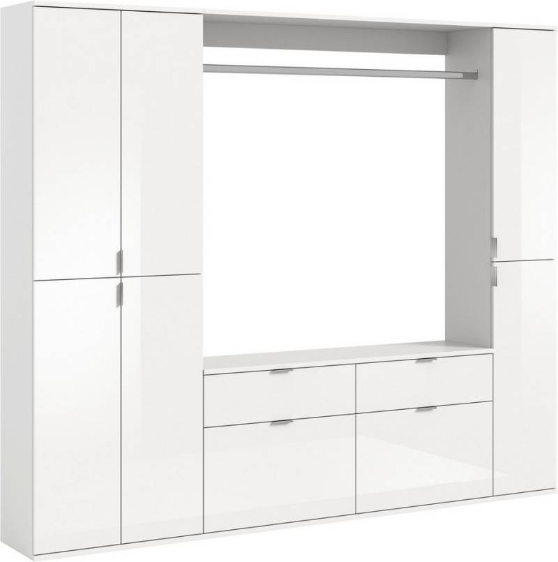 INOSIGN Garderoben-Set Trondheim, Breite 212 cm, 5-teilig, bestehend aus:, (Set, 4-St), 2x Garderobenschrank, 1 Kommode, 1 Garderobenstange, 1 Ablageboden von INOSIGN