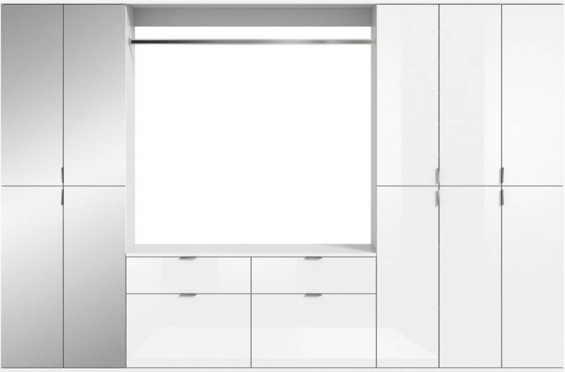 INOSIGN Garderoben-Set Trondheim, Breite 273 cm, 6-teilig, bestehend aus:, (Set, 5-St), 3x Garderobenschrank, 1 Kommode, 1 Garderobenstange, 1 Ablageboden von INOSIGN