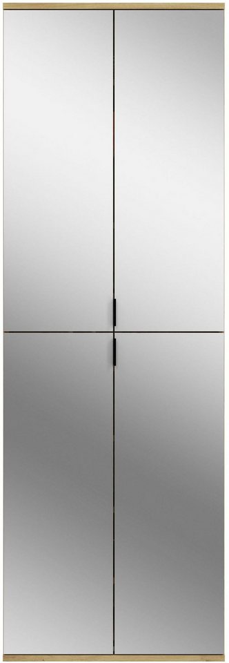 INOSIGN Garderoben-Set Trondheim, 91 cm, best. aus 2 Schränken, 6 Spiegeltüren, 15 Fächer, (Set, 2-St), inkl. ausziehbarer Kleiderstange, Garderobenschrank, Kleiderschrank von INOSIGN