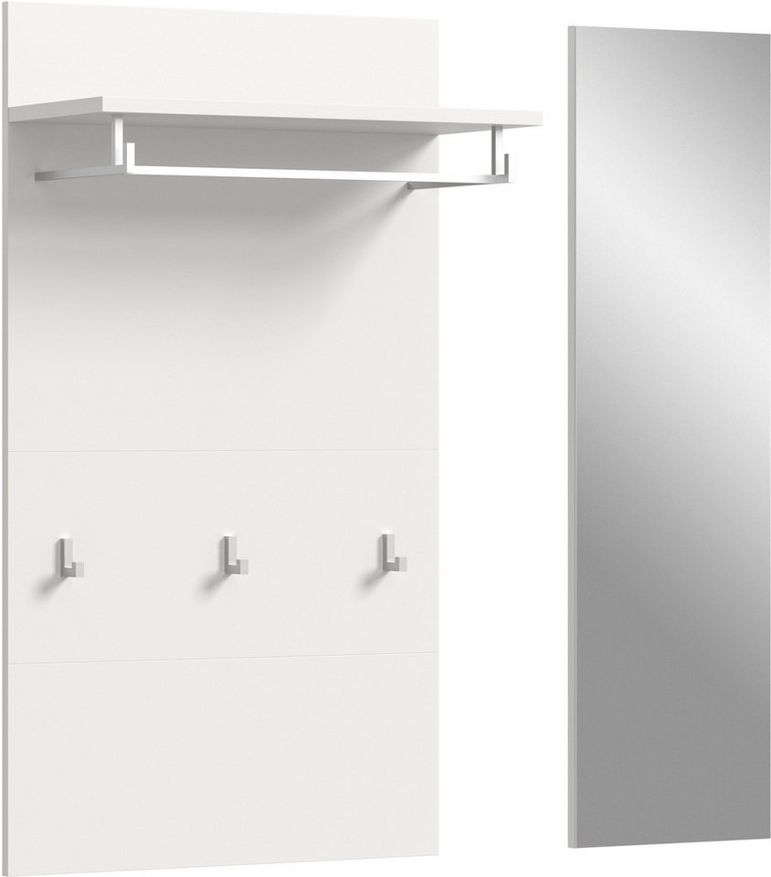 INOSIGN Garderobenpaneel AOSTA-PANEEL (2 St), Paneel mit Spiegel, Breite: 60 cm, Garderobe, Flur, Diele von INOSIGN