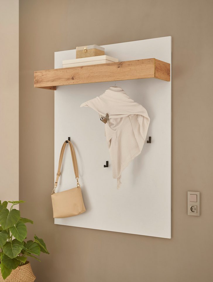 INOSIGN Garderobenpaneel GiRON/CiTY, Wandregal in vier Farben, Flurgarderobe mit Hutablage, mit Kleiderstange und Haken, 100 cm breit von INOSIGN