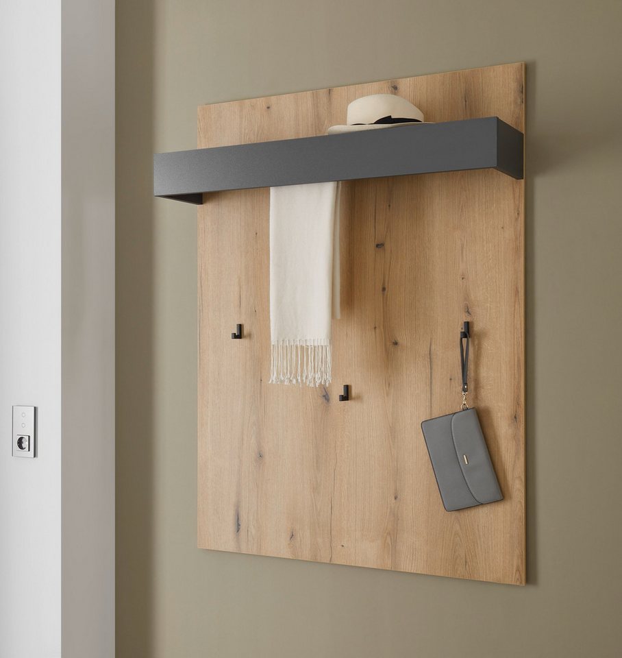 INOSIGN Garderobenpaneel GiRON/CiTY, Wandregal in vier Farben, Flurgarderobe mit Hutablage, mit Kleiderstange und Haken, 100 cm breit von INOSIGN