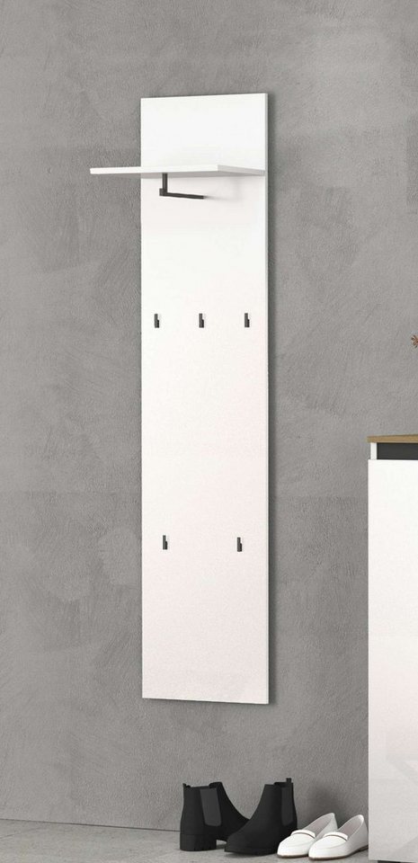 INOSIGN Garderobenpaneel Garderobenpaneel MISTER mit 5 Haken und Hutablage, zur Wandmontage (1 St), Wandpaneel, Hochglanz lackiert, Made in Italy, B/H: 40/170 cm von INOSIGN