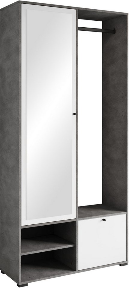 INOSIGN Garderobenschrank DINO Kompaktgarderobe, Garderoben-Set DINO Mit Spiegel und Kleiderstange, 90 cm breit, Türanschlag wechselbar INOSIGN Garderobenschrank DINO Kompaktgarderobe, Garderoben-Set DINO Mit Spiegel und Kleiderstange, 90 cm breit, Türanschlag wechselbar von INOSIGN