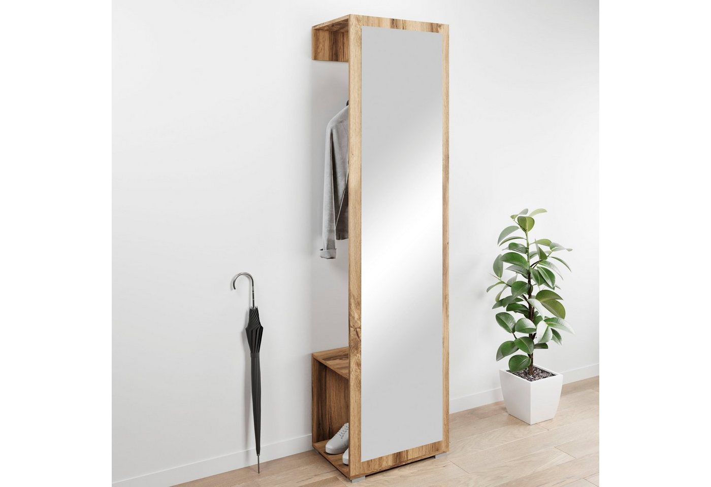 INOSIGN Garderobenschrank Paris mit 1 Kleiderstange und 1 Frontspiegel (Höhe 190 cm) von INOSIGN