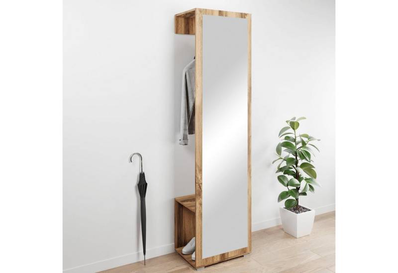 INOSIGN Garderobenschrank Paris moderne Garderobenschrank 190cm, mit Kleiderstange und Frontspiegel von INOSIGN