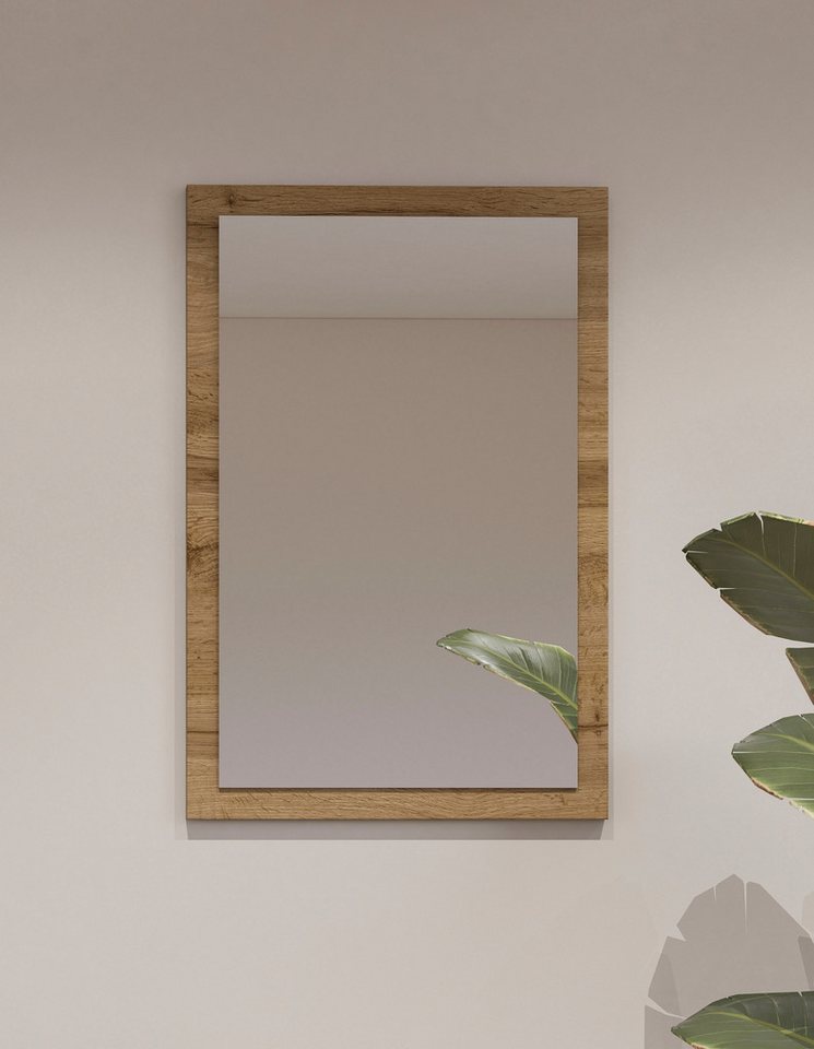 INOSIGN Garderobenspiegel Cross,Breite 40-60 cm moderner Flurspiegel hochkant oder quer hängend, Wandspiegel mit Rahmenoptik von INOSIGN