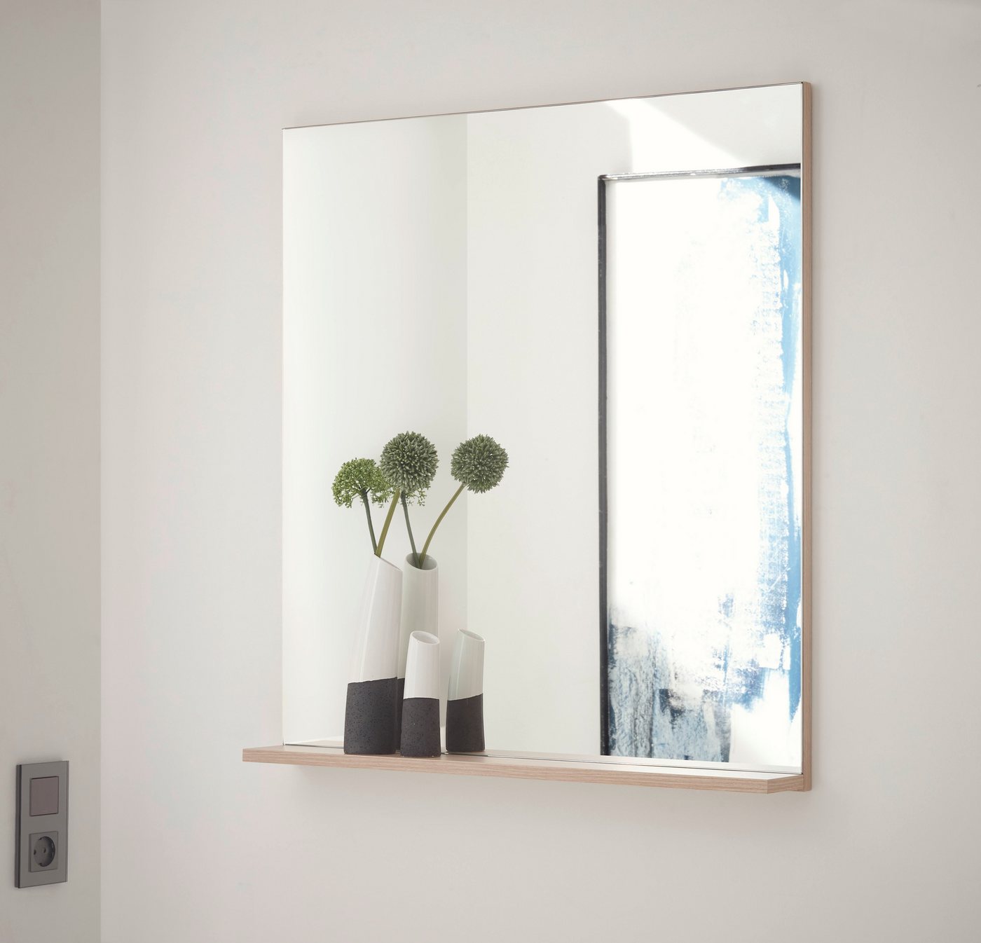 INOSIGN Garderobenspiegel Giron/City, Spiegel in drei Farben, modernes Design, universell einsetzbar, mit Ablagefläche, eckig, 75 cm breit von INOSIGN