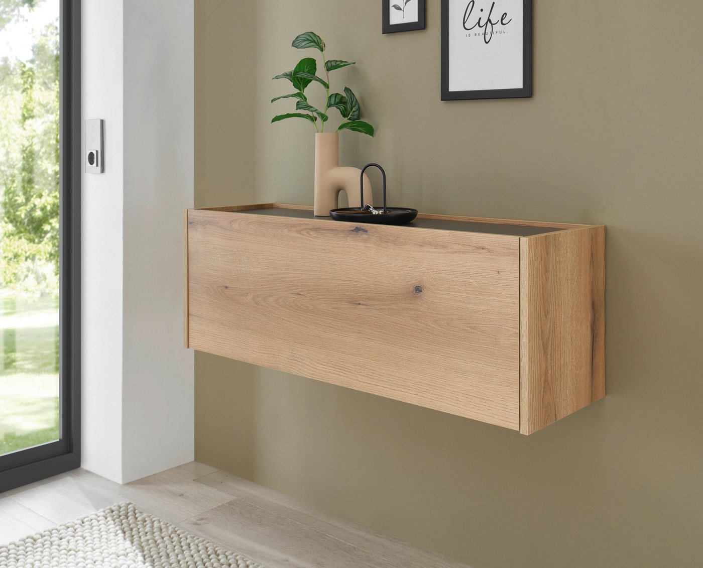 INOSIGN Hängeschrank GiRON/CiTY, Wandgarderobe in vier Farben, Wandschrank zeitloses Design, Breite 100 cm, großes Fach von INOSIGN