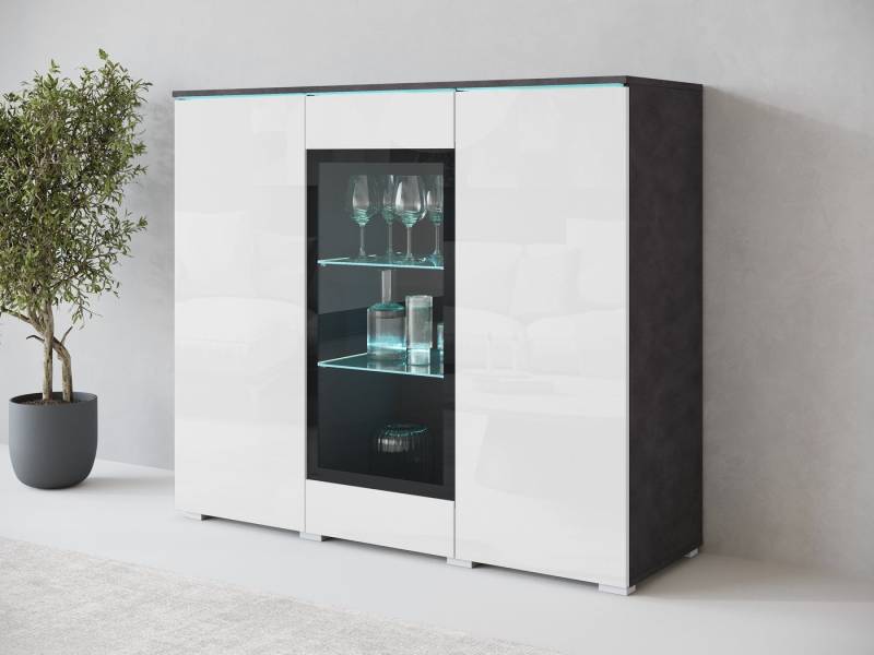 INOSIGN Highboard Vera, Highboard mit 4 Türen, 9 Fächern, verglasten Türen von INOSIGN