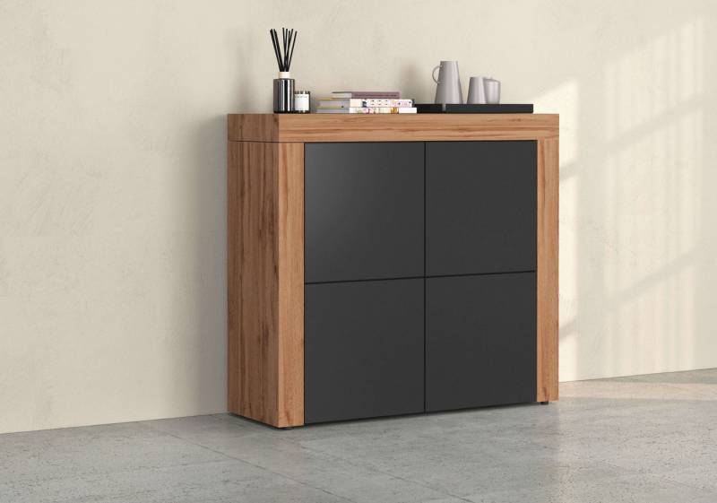 INOSIGN Highboard CHRONOS Breite 140 cm mit 4 Türen und 8 Fächer 'Made in Italy' (1 St), Hohes Sideboard, Kommode, Schrank, Grifflos mit Push to Open von INOSIGN