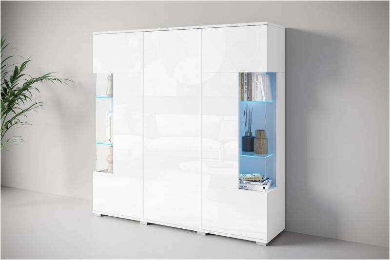 INOSIGN Highboard Kenia (1 St), Modernes Highboard, mit Glastüren, Breite 135 cm von INOSIGN