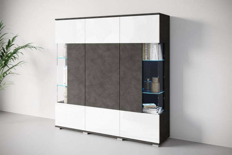INOSIGN Highboard Kenia (1 St), Modernes Highboard, mit Glastüren, Breite 135 cm von INOSIGN