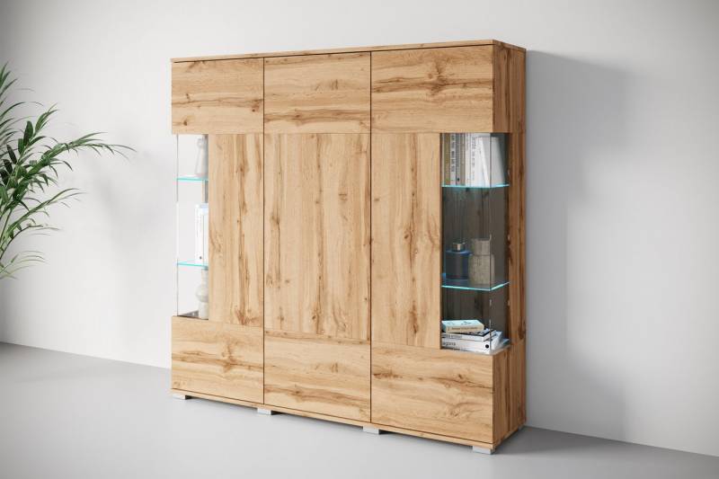 INOSIGN Highboard Kenia (1 St), Modernes Highboard, mit Glastüren, Breite 135 cm von INOSIGN