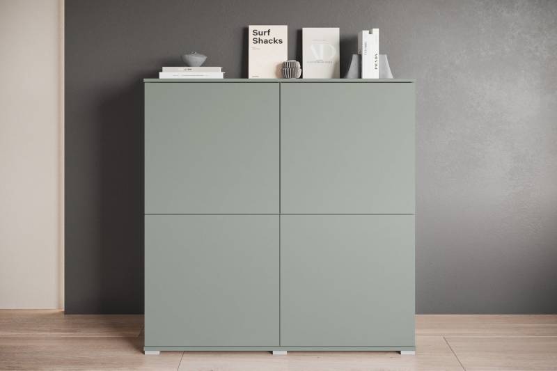 INOSIGN Highboard Kenia, moderne grifflose Hochkommode mit 4 Türen, Breite 120 cm (1 St), Push-to-Open-Fronten, höhenverstellbaren Einlegeböden von INOSIGN