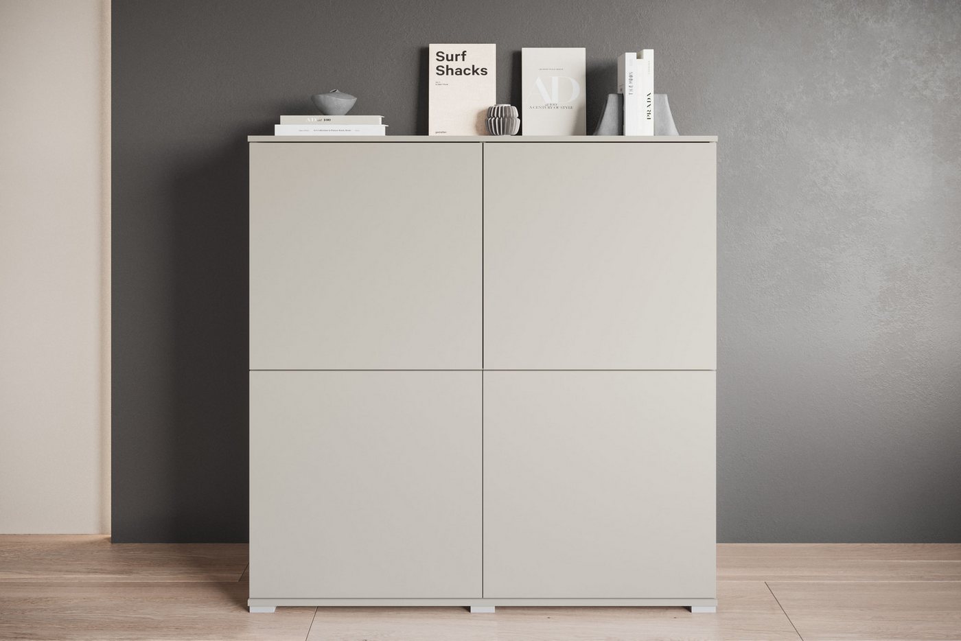 INOSIGN Highboard Kenia, moderne grifflose Hochkommode mit 4 Türen, Breite 120 cm (1 St), Push-to-Open-Fronten, höhenverstellbaren Einlegeböden von INOSIGN