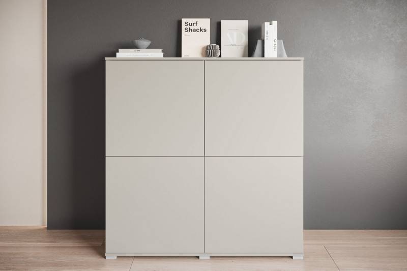 INOSIGN Highboard Kenia, moderne grifflose Hochkommode mit 4 Türen, Breite 120 cm (1 St), Push-to-Open-Fronten, höhenverstellbaren Einlegeböden von INOSIGN