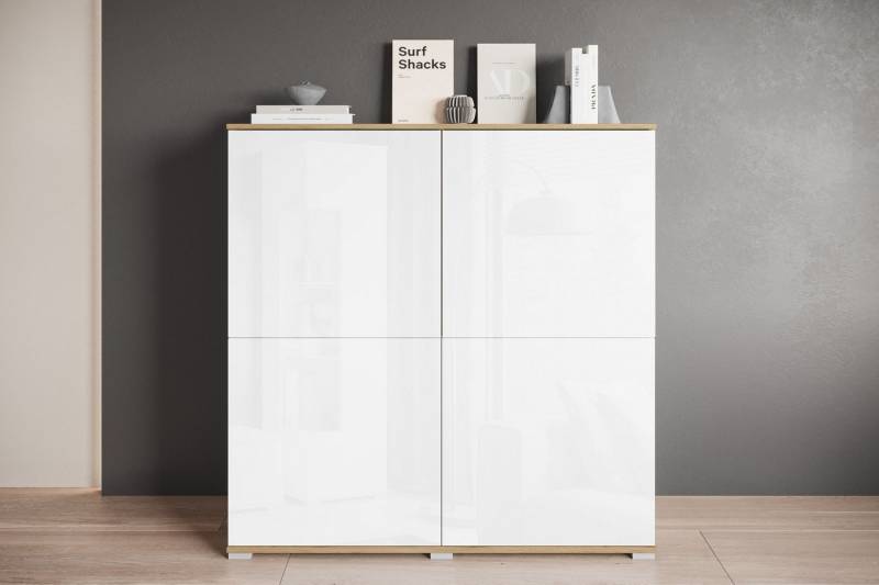 INOSIGN Highboard Kenia, moderne grifflose Hochkommode mit 4 Türen, Breite 120 cm (1 St), Push-to-Open-Fronten, höhenverstellbaren Einlegeböden von INOSIGN