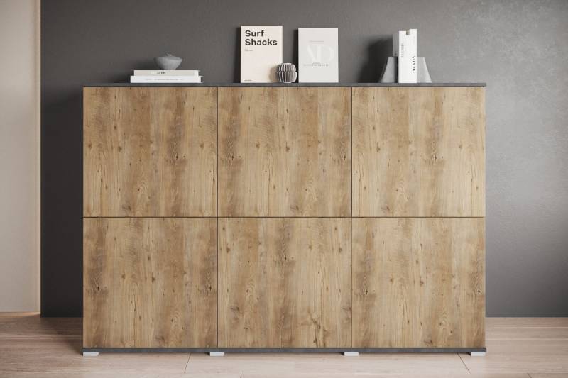 INOSIGN Highboard Kenia, moderne grifflose Hochkommode mit 6 Türen, Breite 180 cm (1 St), Push-to-Open-Fronten, höhenverstellbaren Einlegeböden von INOSIGN